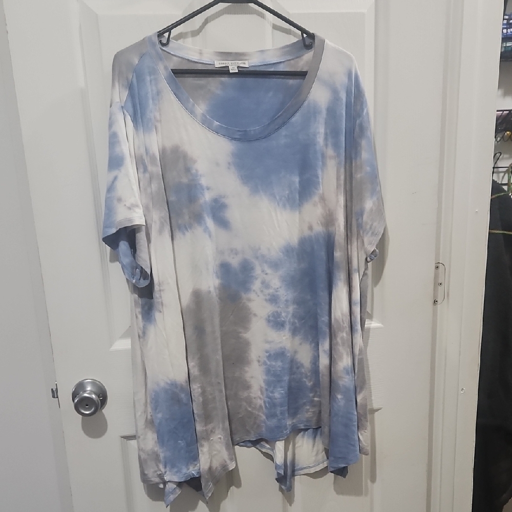 Bundle Sale | Green Envelope Blue and Gray Tie-Dye Short Sleeve Top Size 3X‎